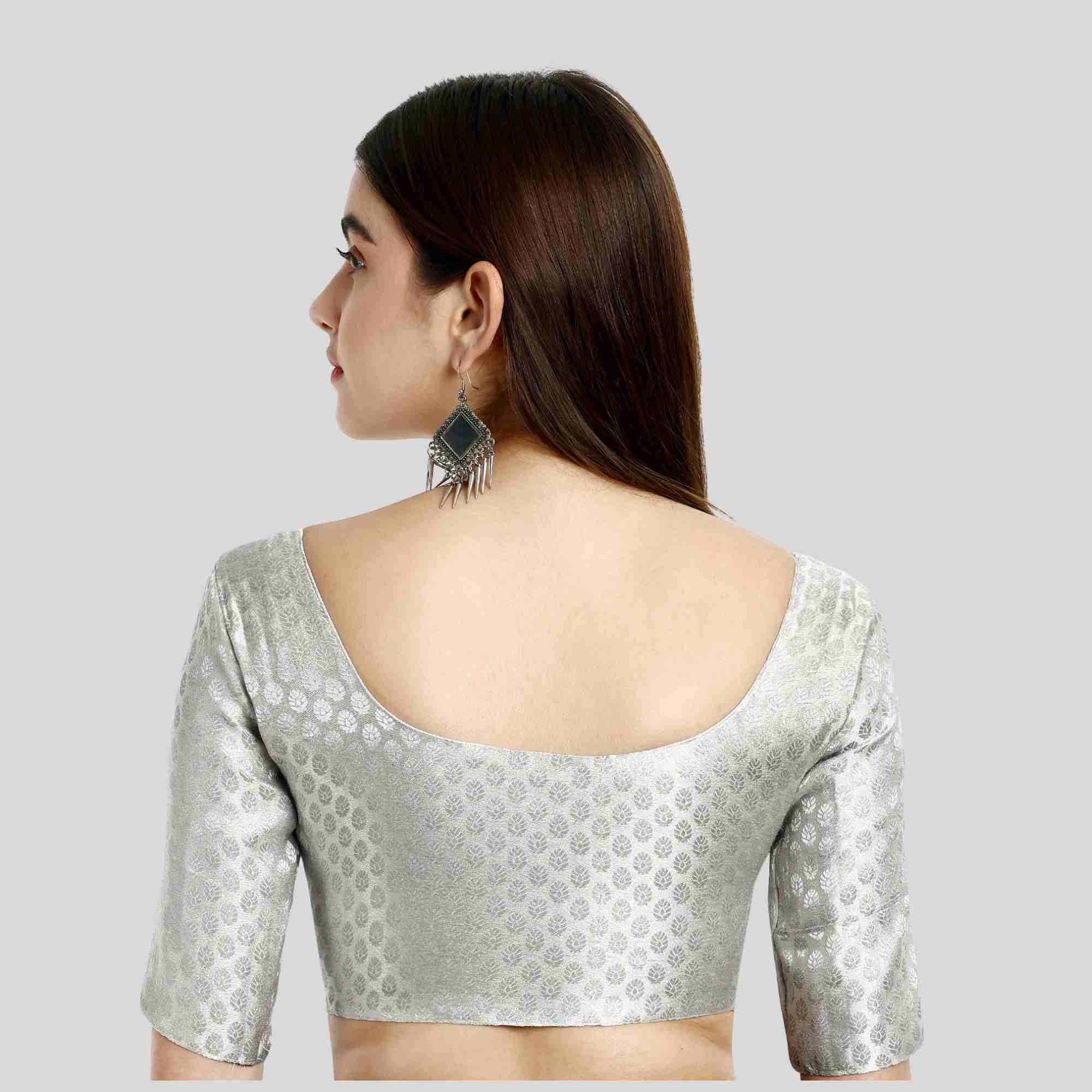 Silver Flower readymade blouse