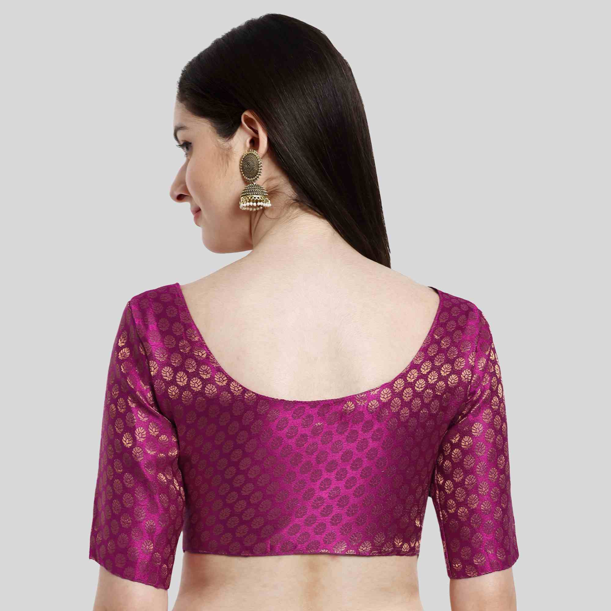 Vadamalli tissue blouse with front open