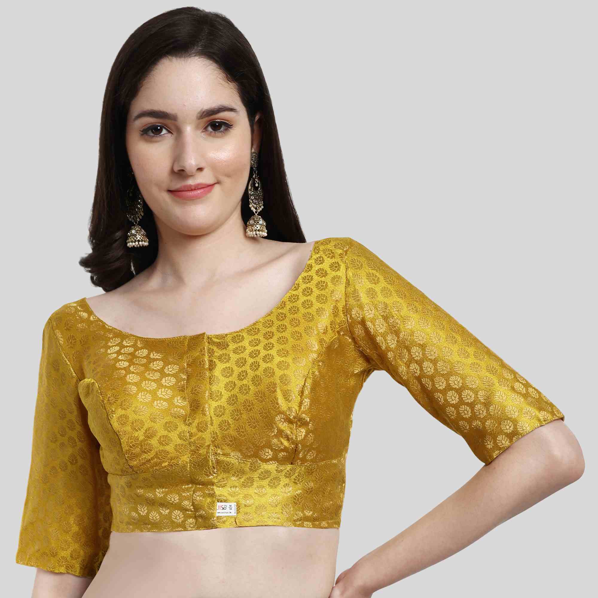 Yellow Brocade blouse online