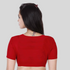 Red high-neck readymade blouse