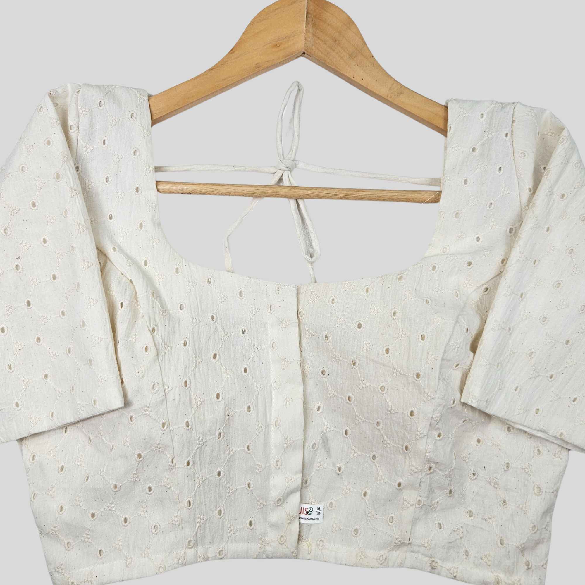 Cotton Hakoba Readymade Elbow Sleeve Blouse