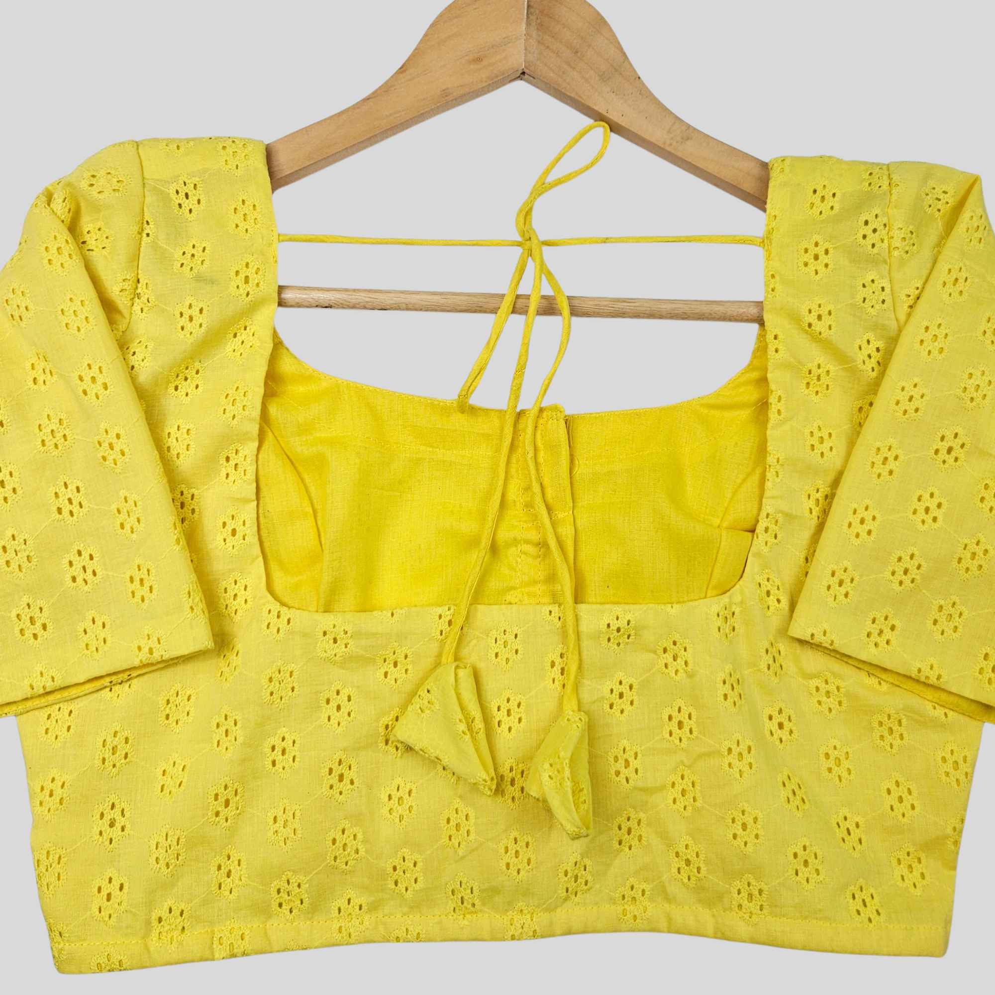 Cotton Hakoba Readymade Elbow Sleeve Blouse