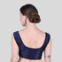 Low neck sleeveless blouse in color navy