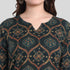 Dark green printed kurti