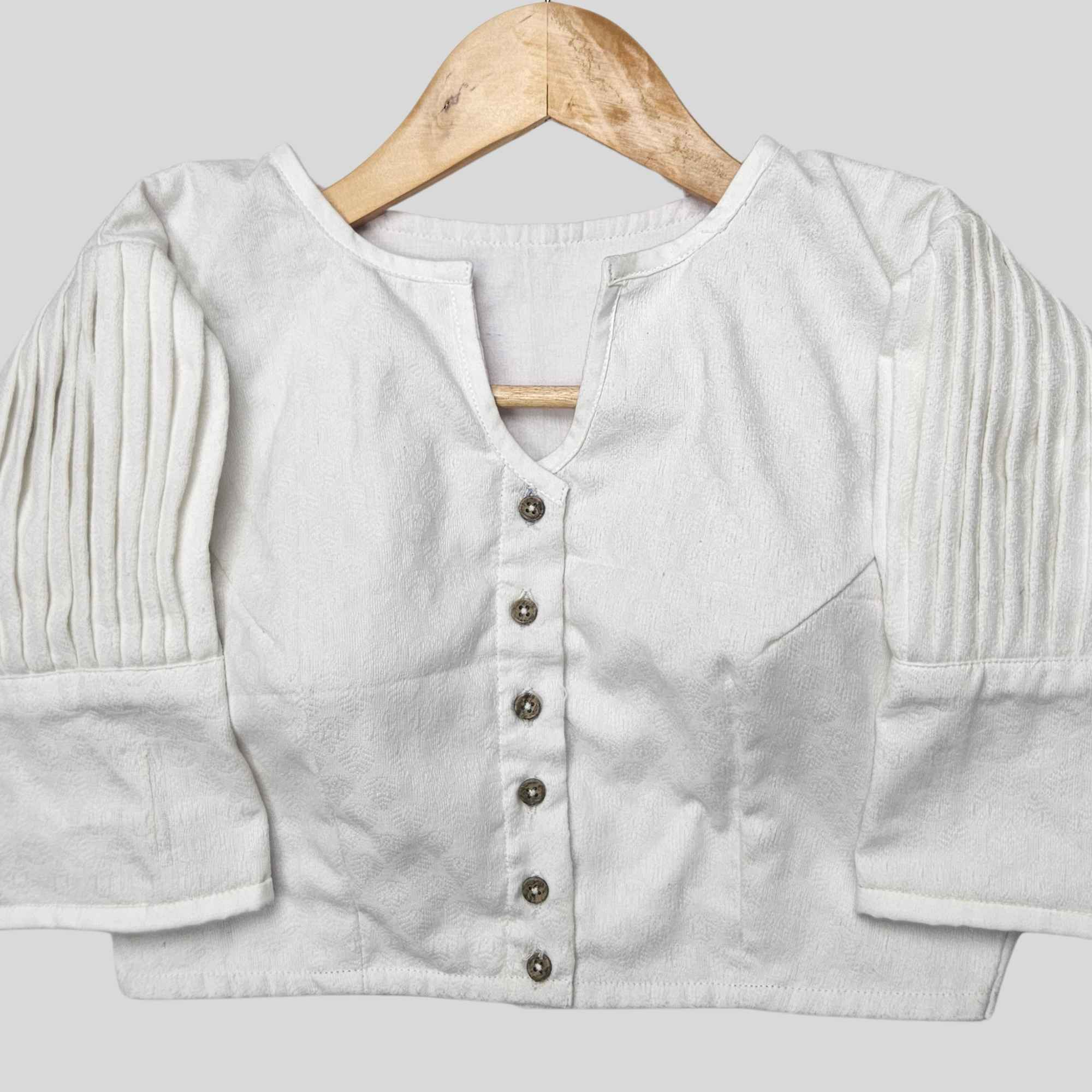 Self dobby half white readymade