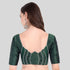 Soft Silk Lotus Pattern Back Design Elbow Sleeves Blouse