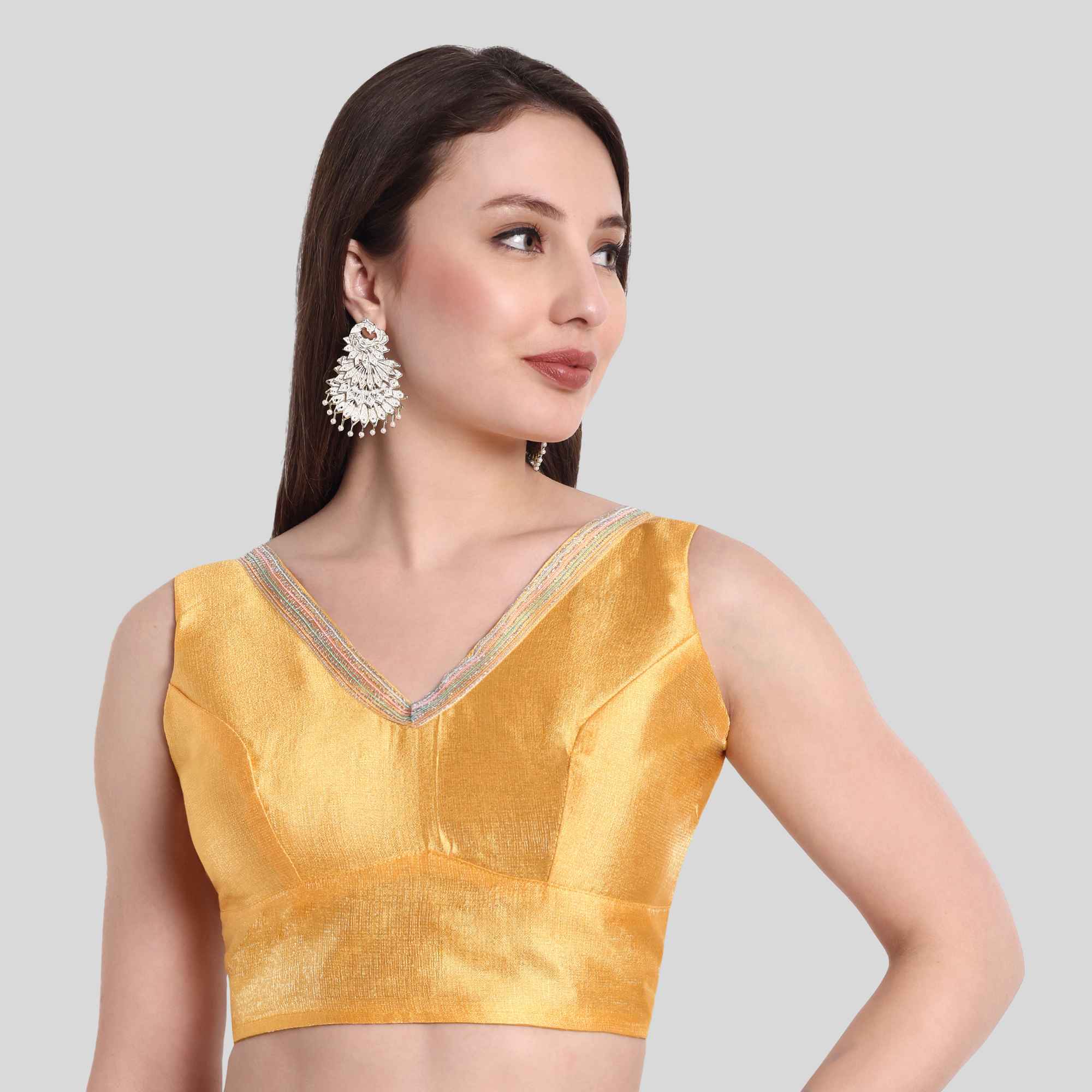 JISB Cobra Silk V Neck Sleeveless Blouse