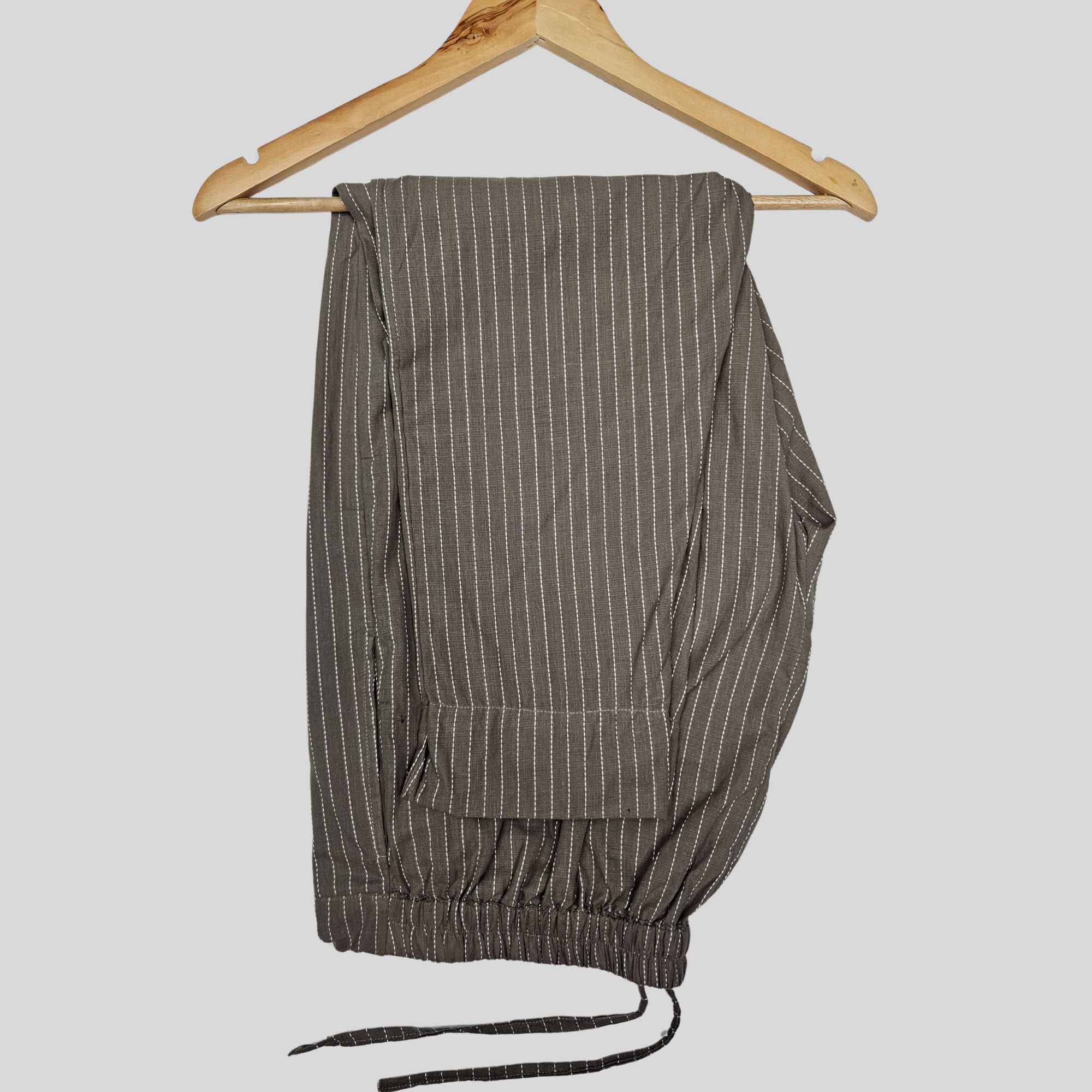 Cotton thick stripe pants