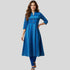 Blue panel cut kurti