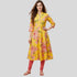 Printed Cotton Kurti With Collar Neck and panel cut