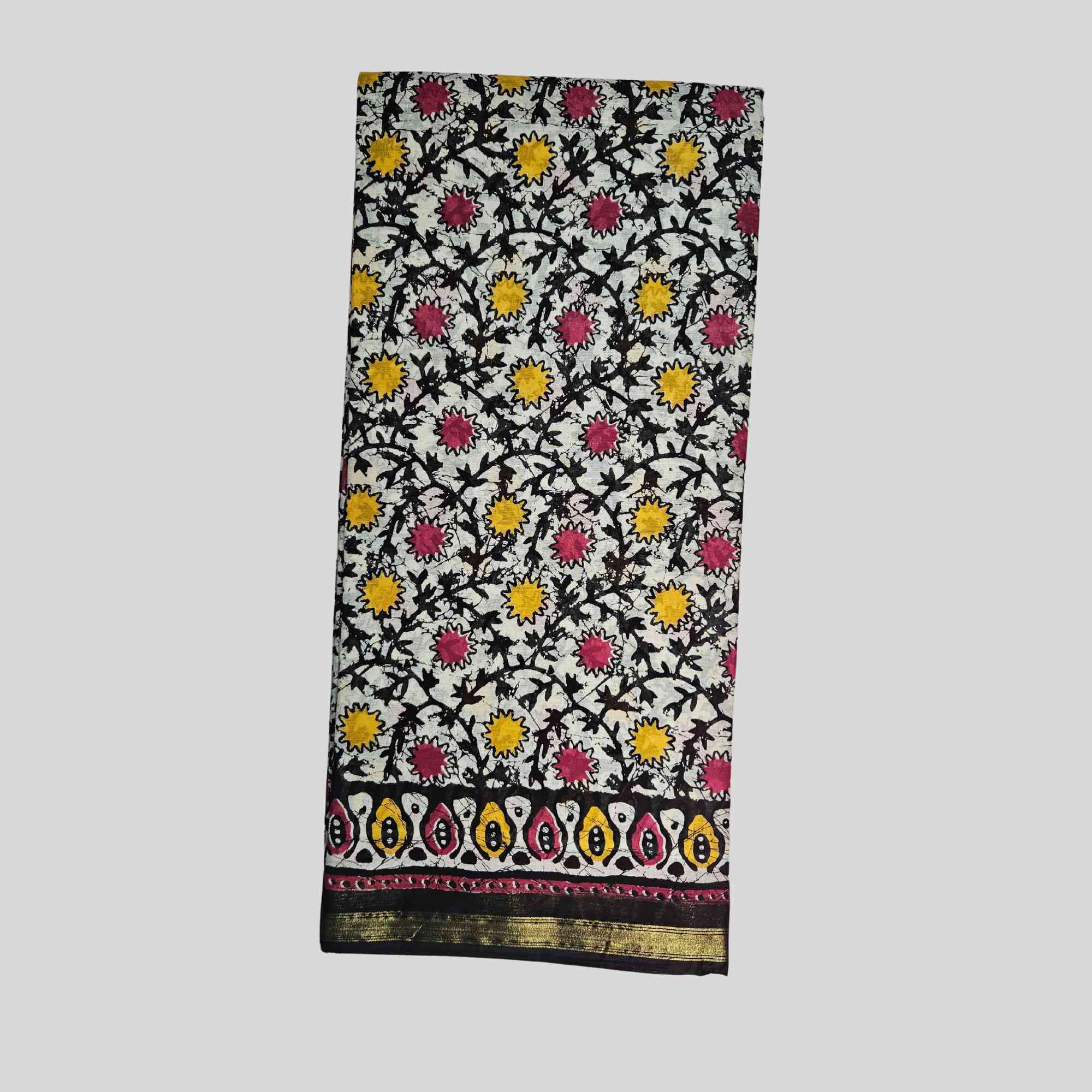 ajrakh print saree