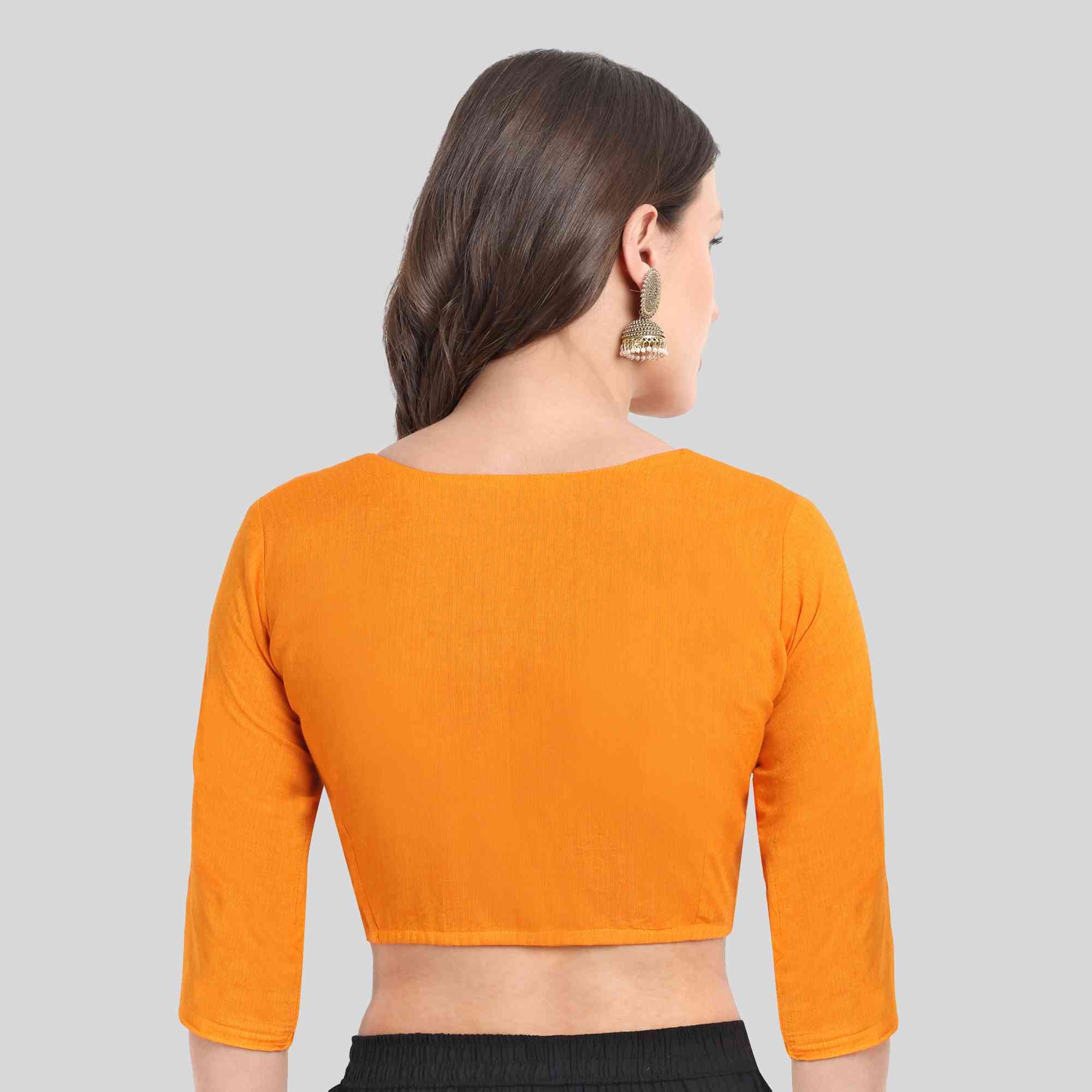 Simple pleat neck blouse designs
