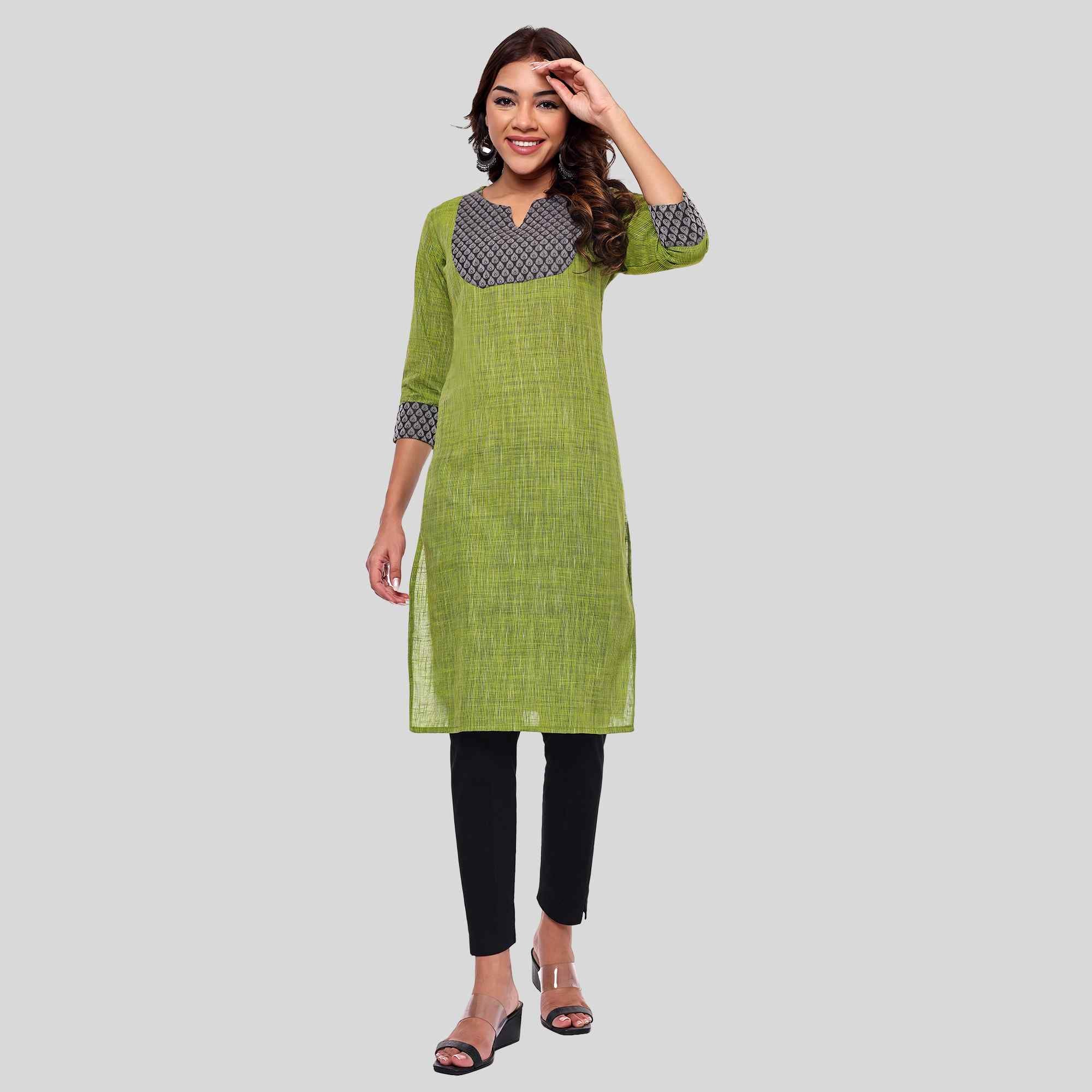 Mini Check Cotton Kurti