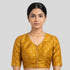 Tissue butta High neck Elbow Sleeve Blouse