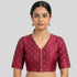 Tissue butta High neck Elbow Sleeve Blouse