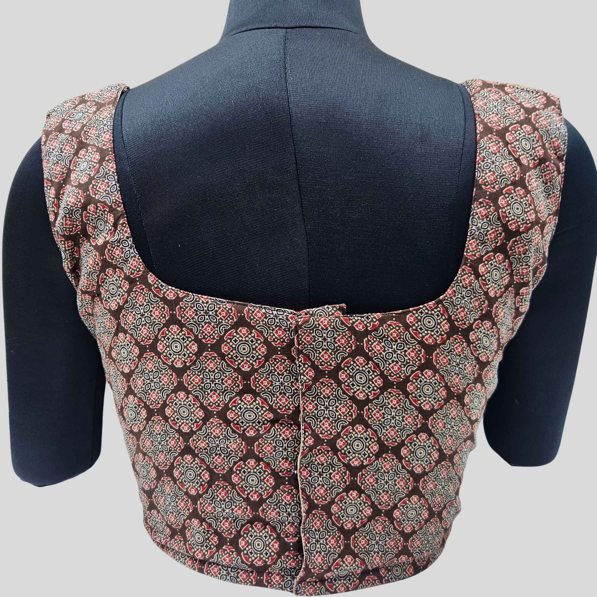 Printed Cotton Corset  Sleeveless Blouse