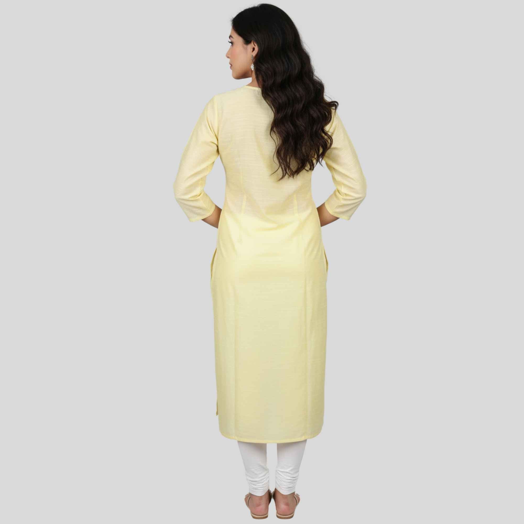 JISB Rayon embroidery 3/4 sleeve kurti
