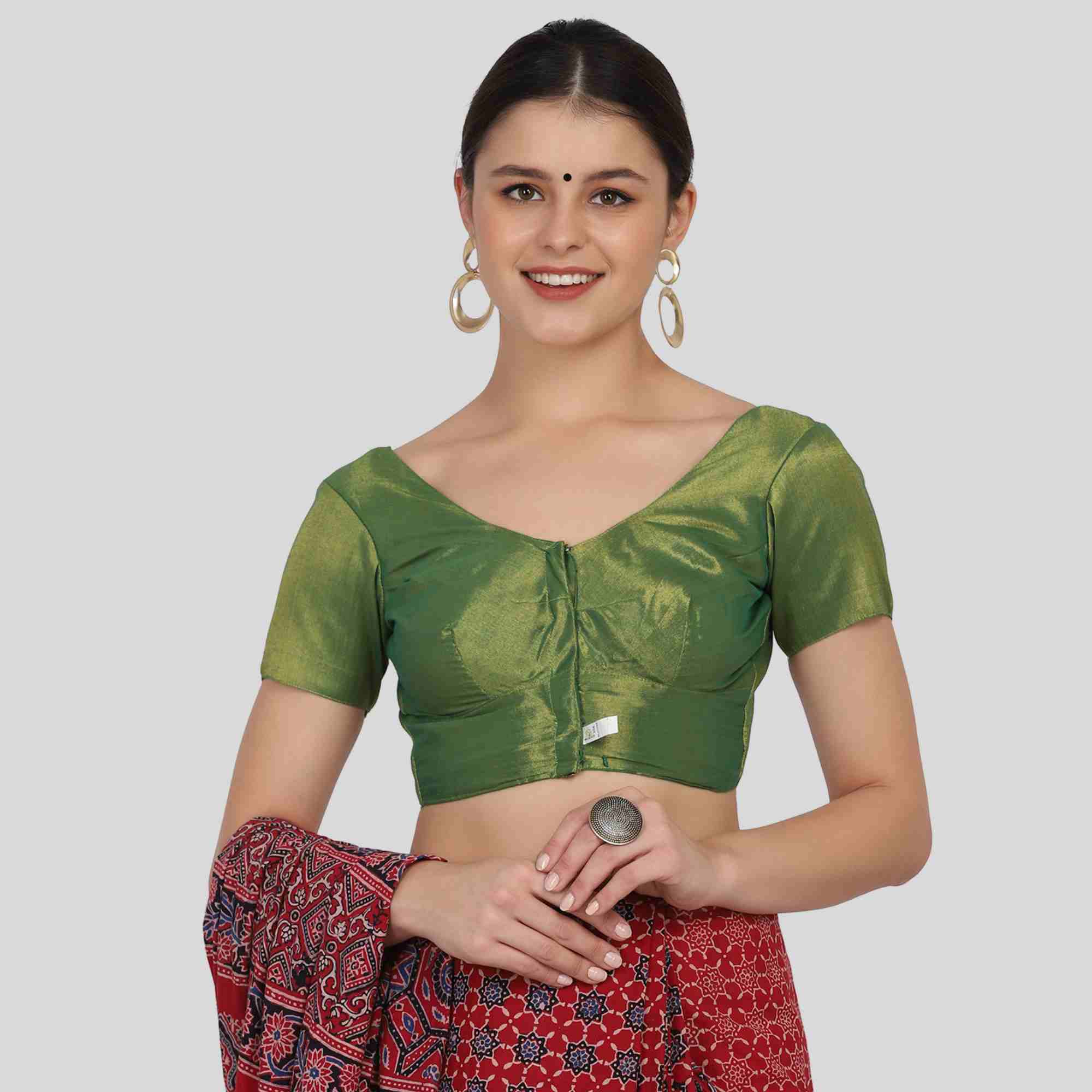 Readymade Tissue blouse in color Green