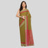 JISB Stripe Border Plain Cotton Saree