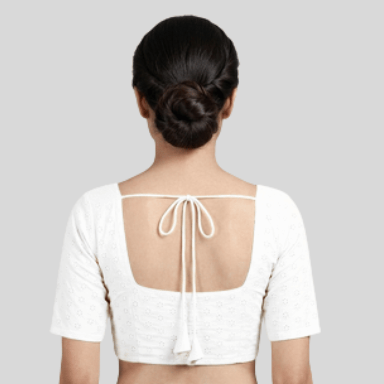 Cotton Hakoba Readymade Elbow Sleeve Blouse