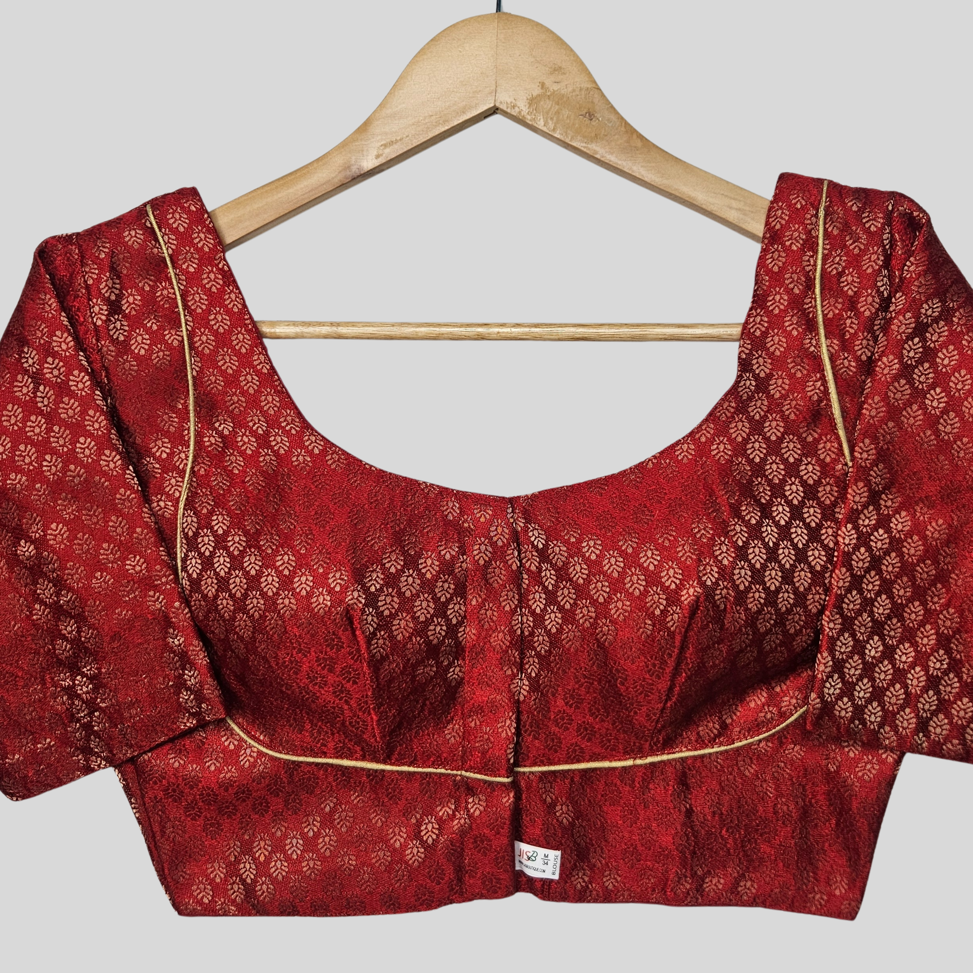 Madhubala Cut Brocade Elbow Sleeve Blouse
