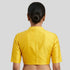 Elbow sleeve blouse in yellow