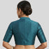 Rayon Silk Halter Neck Elbow Sleeve  Readymade Blouse