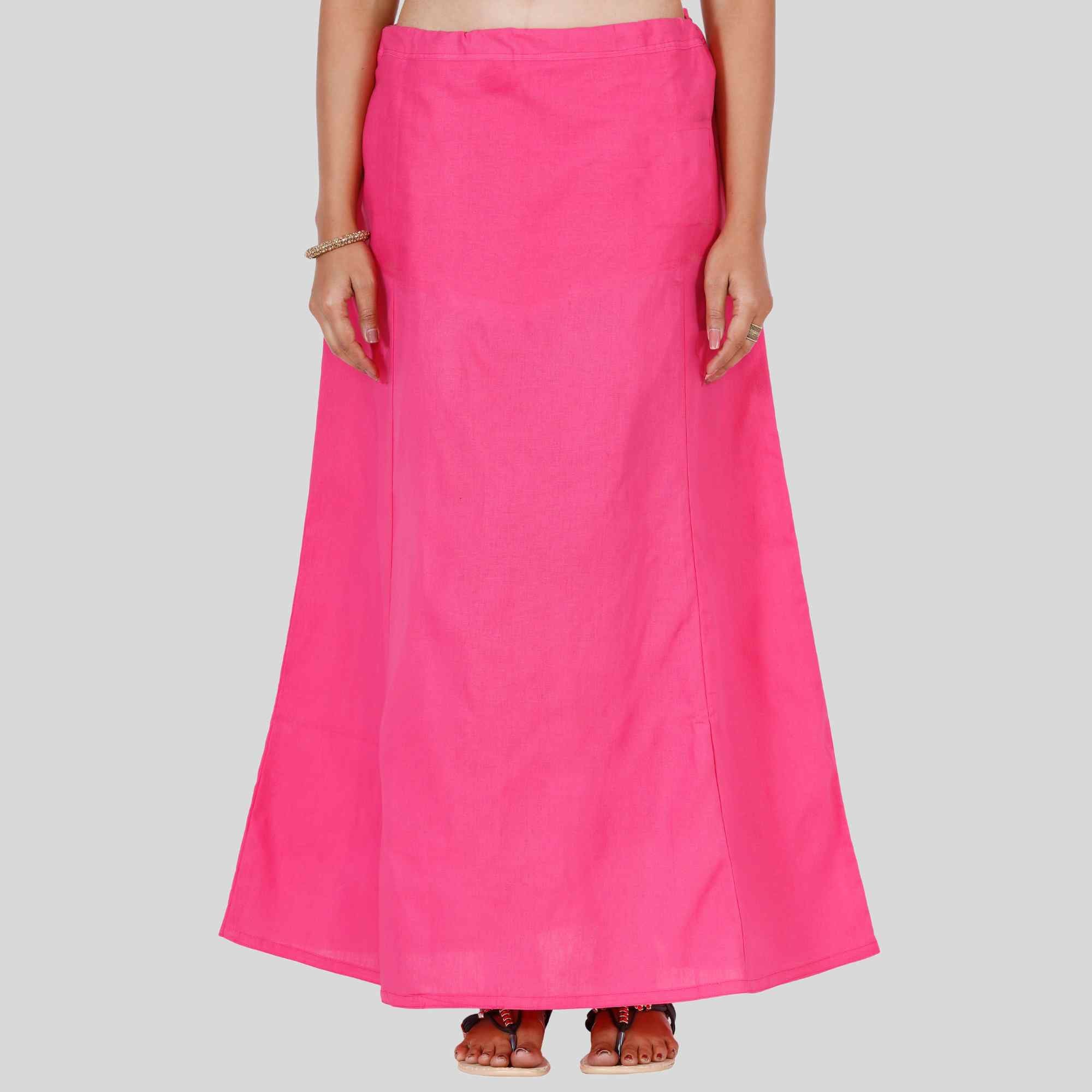 Pink color Saree inskirt in Cotton fabric