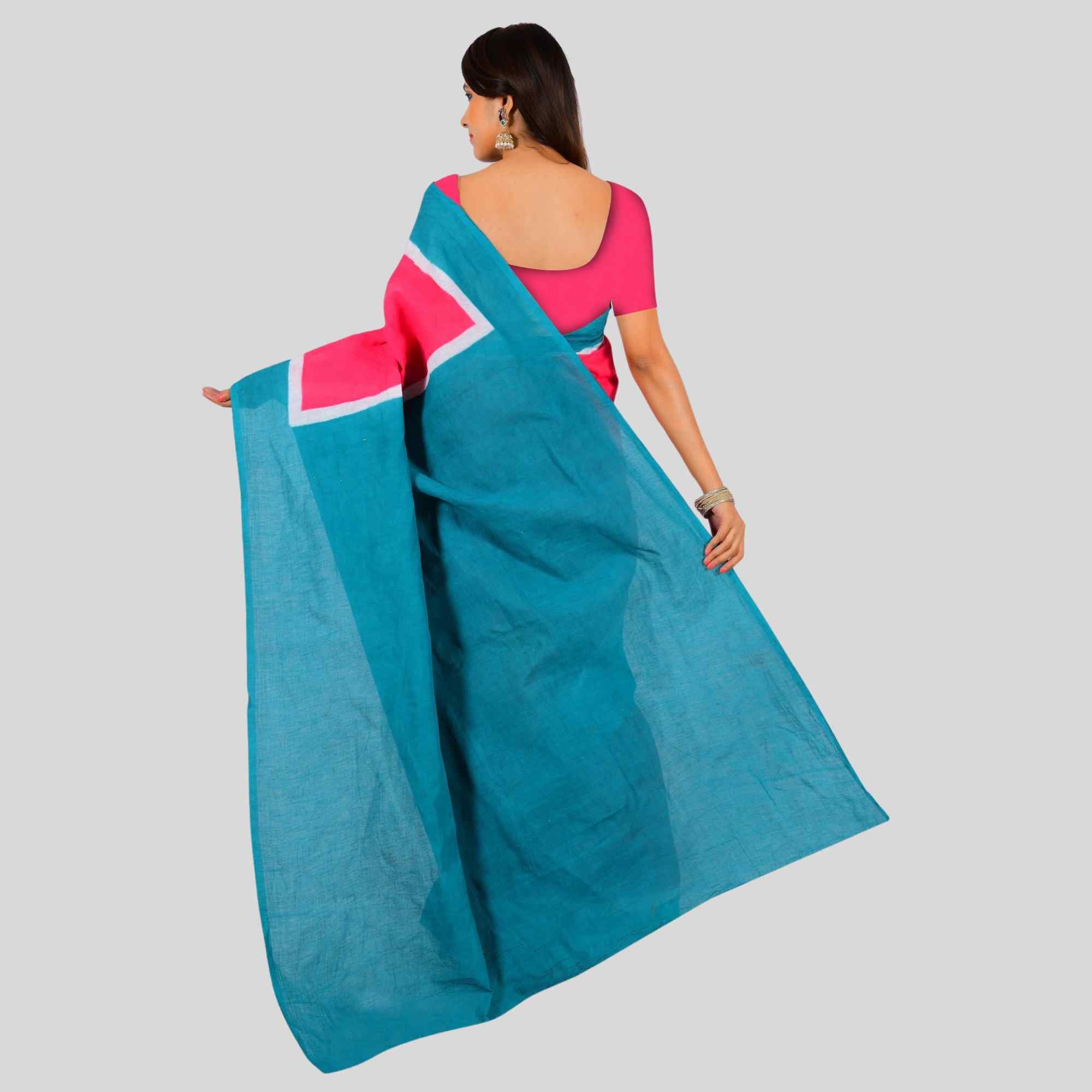 Sungudi plain saree