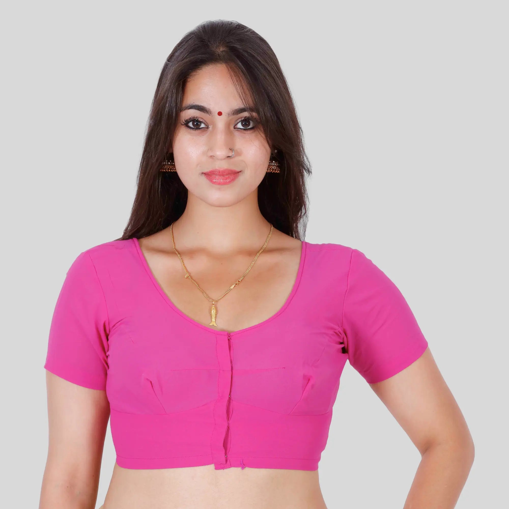 Pink saree blouse