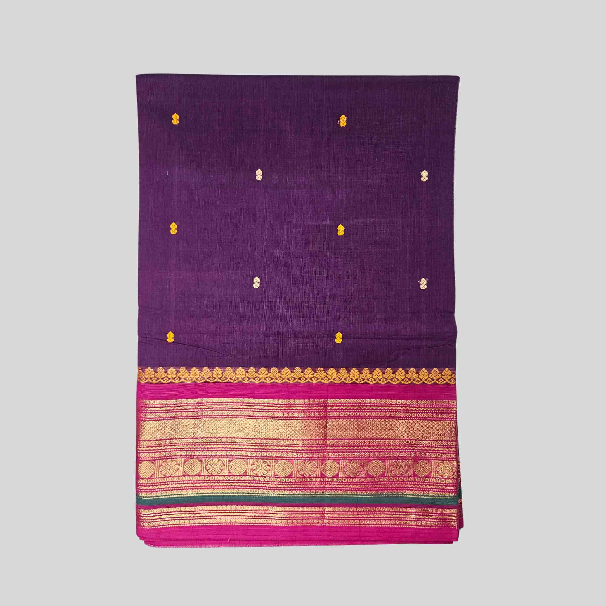 Chettinadu Cotton Putta Saree With Running Blouse