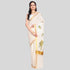 Simple embroidered flower kerala saree