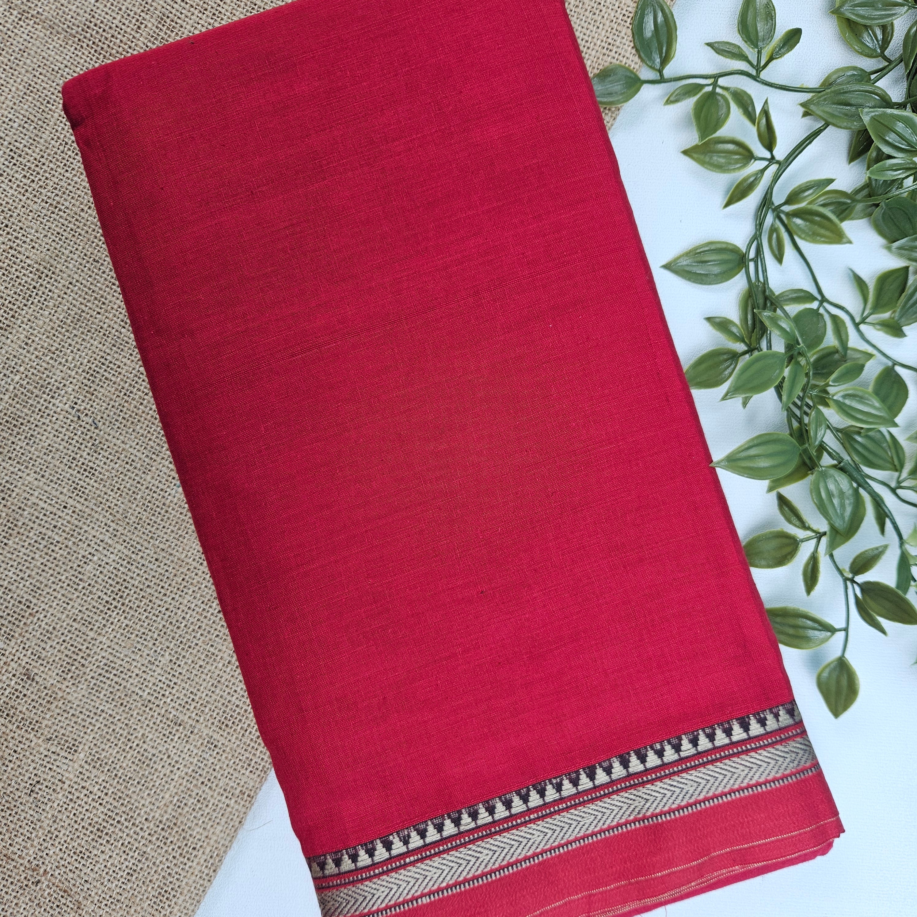 JISB Narayanpet Small Border Cotton Saree