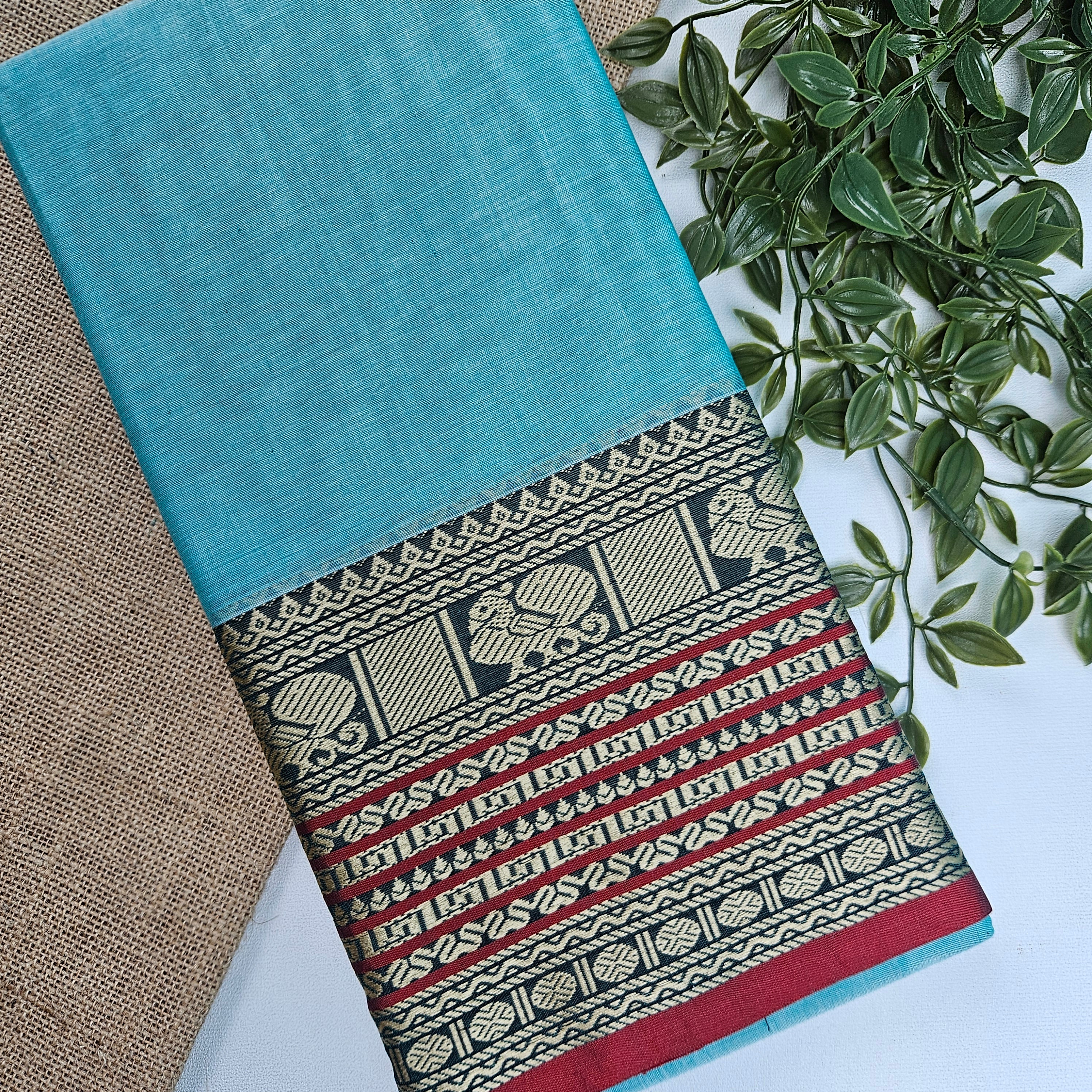JISB Narayanpet Big Border Cotton Saree