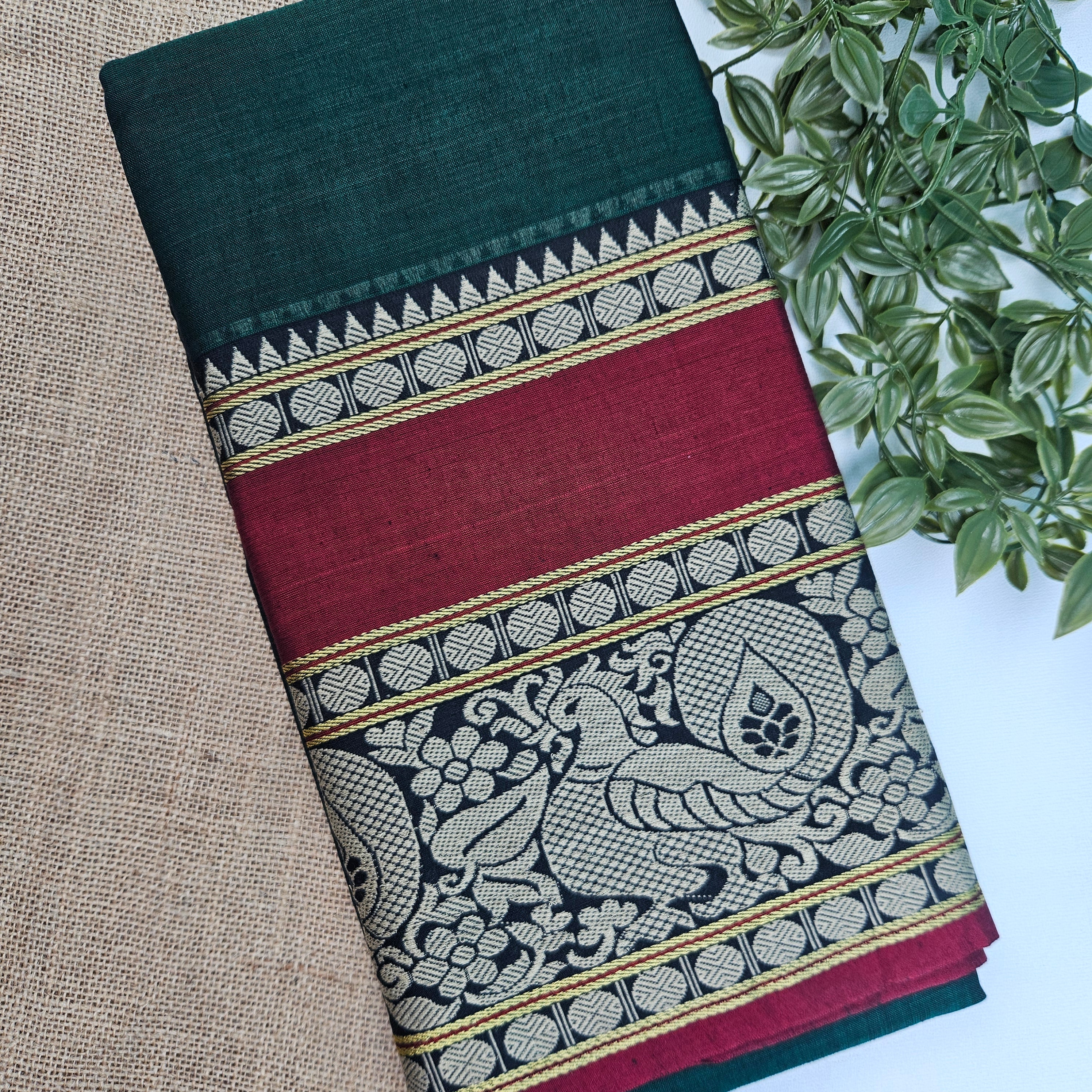 JISB Narayanpet Big Border Cotton Saree