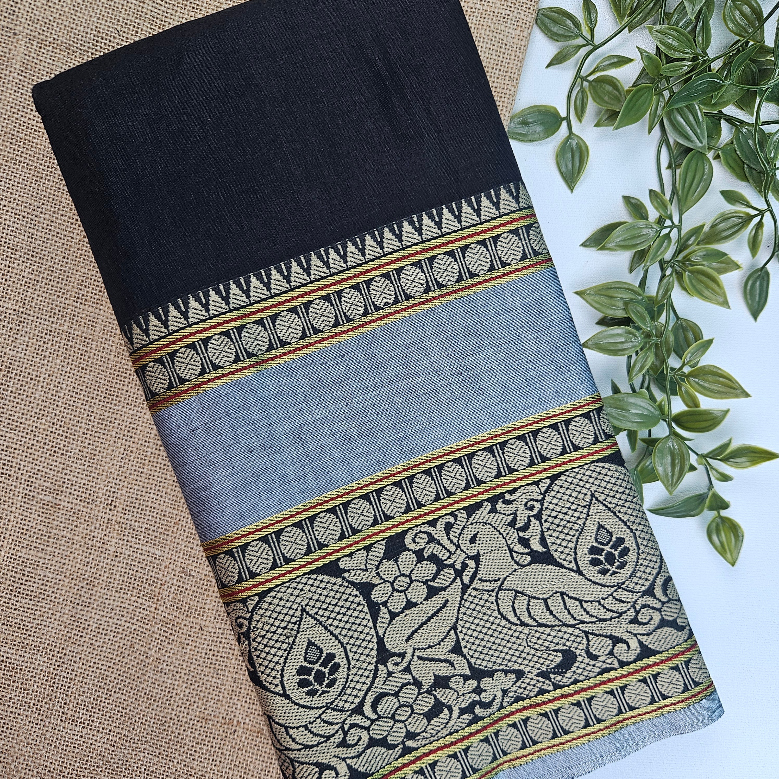 JISB Narayanpet Big Border Cotton Saree