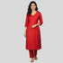 JISB Rayon 3/4 Sleeve Kurti With Straight Cut Pant