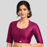 Rayon Silk Halter Neck Elbow Sleeve  Readymade Blouse