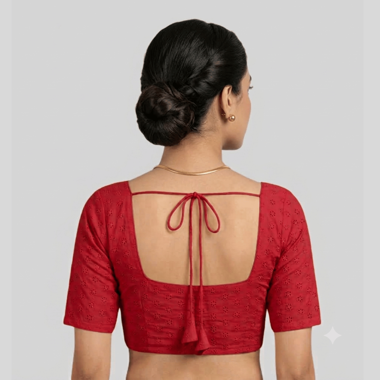Cotton Hakoba Readymade Elbow Sleeve Blouse