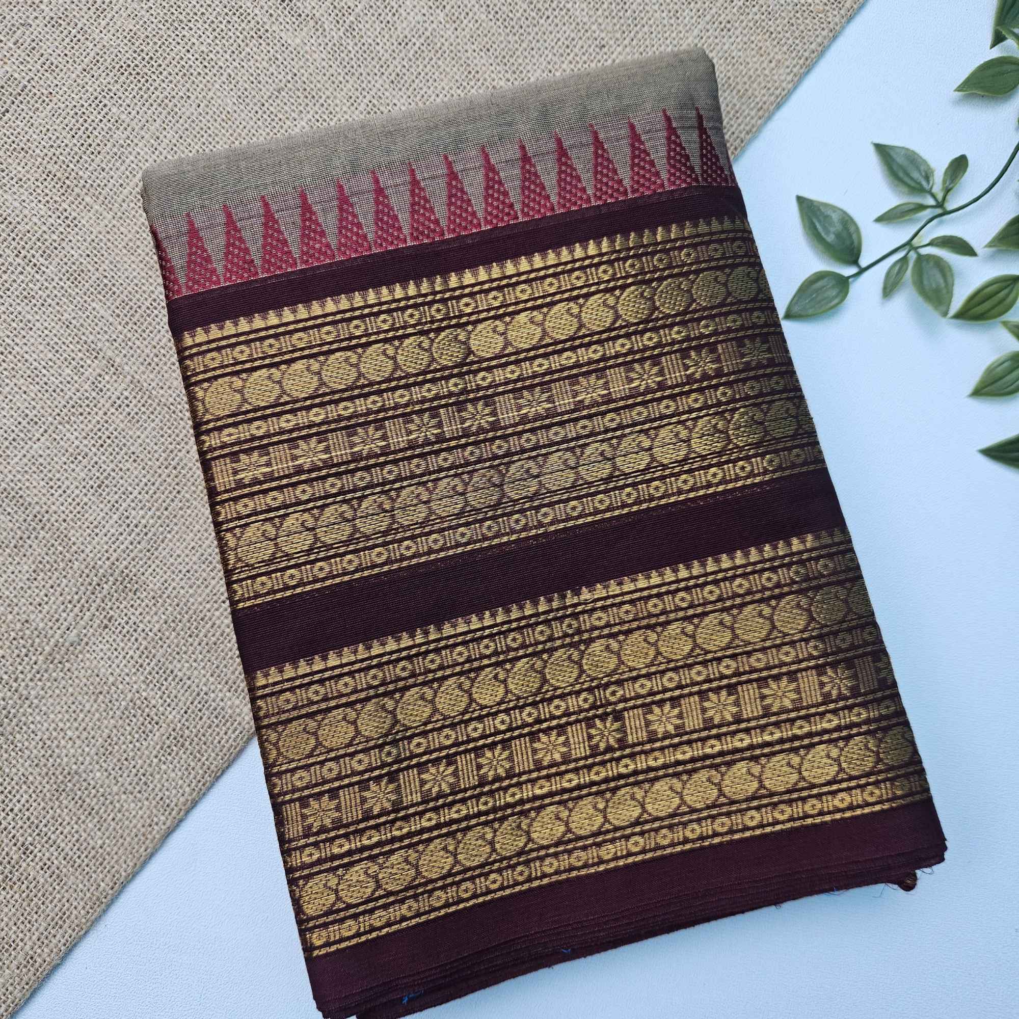 JISB Chettinad Cotton Sarees With Running Blouse