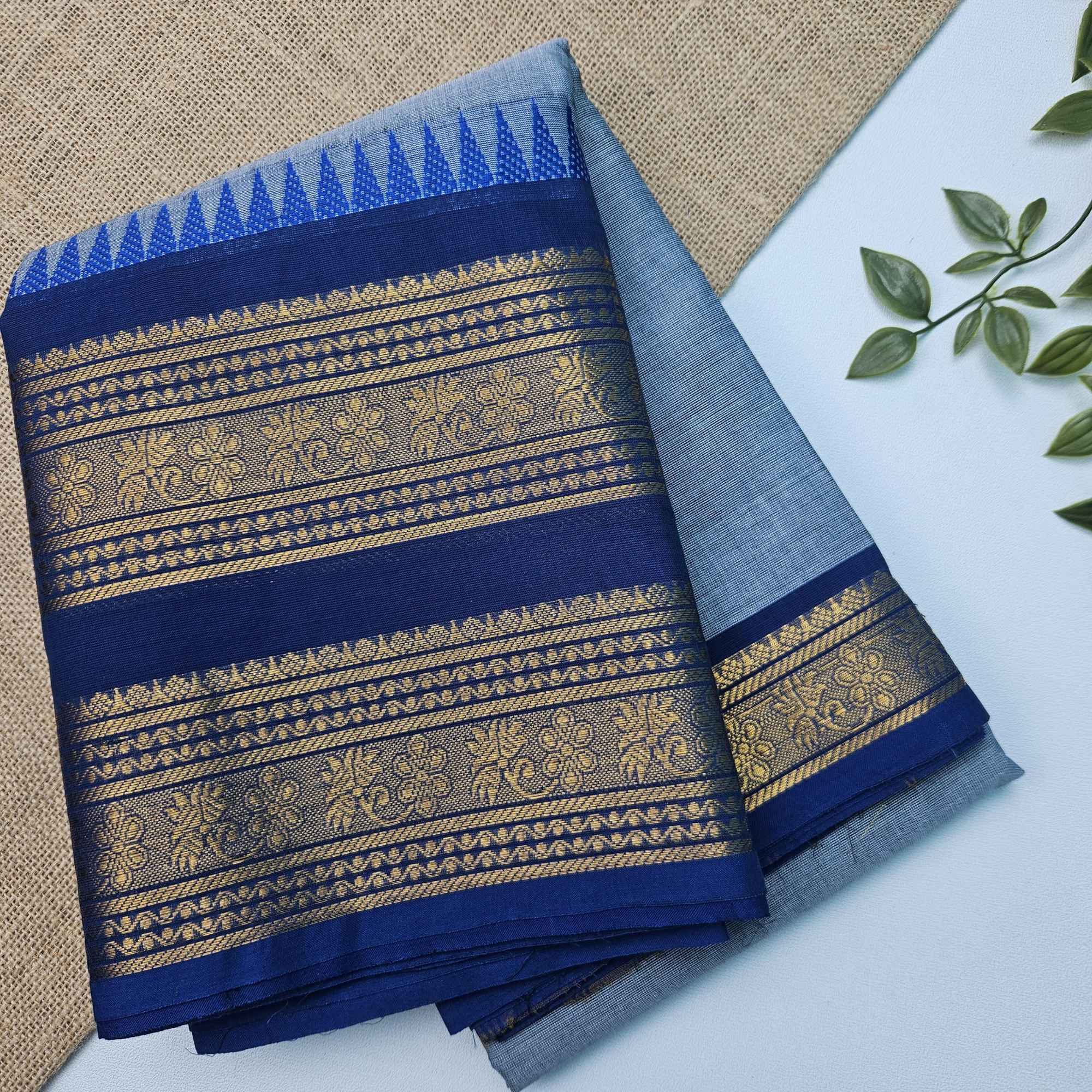 JISB Chettinad Cotton Sarees With Running Blouse