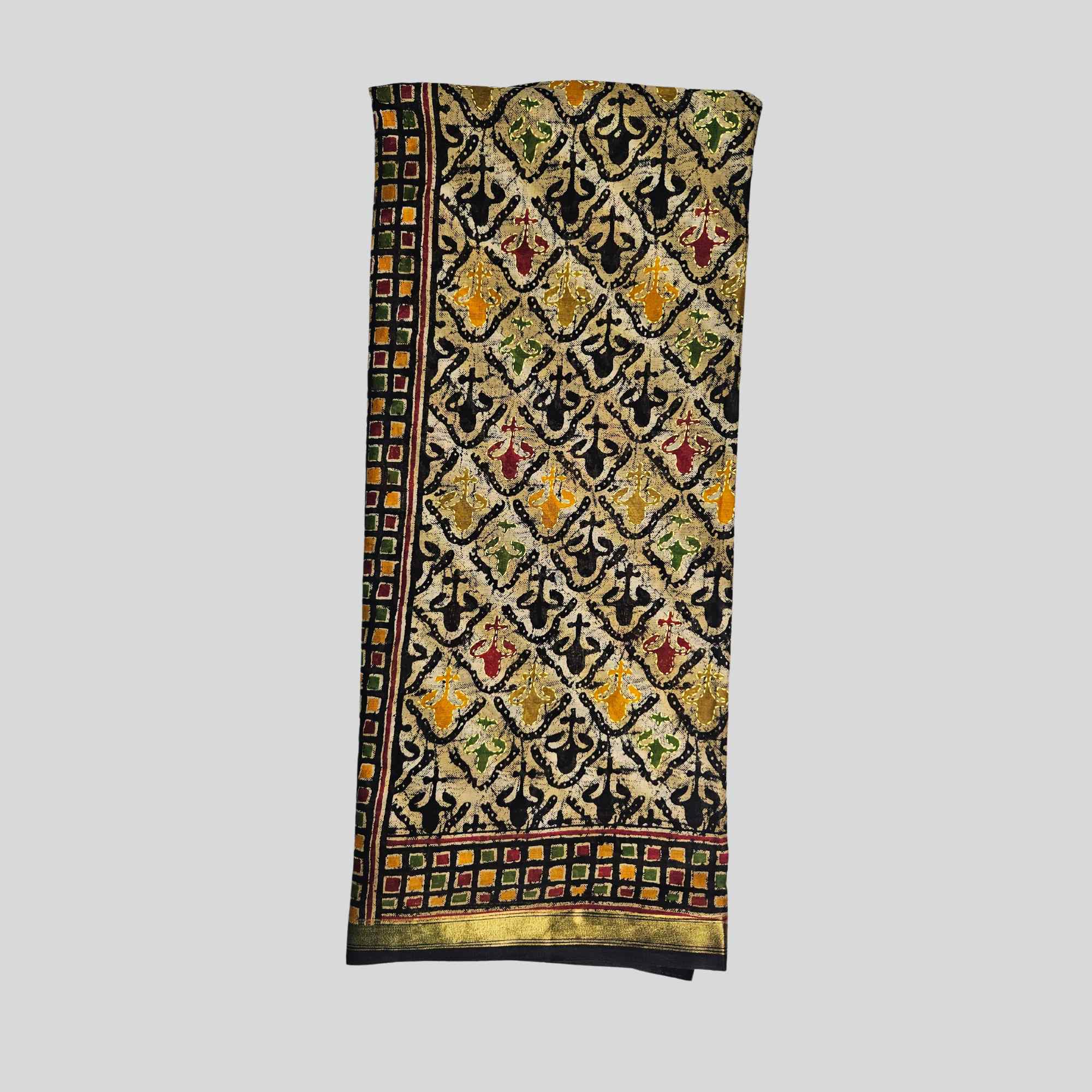 Ajrakh sarees from Gujarat