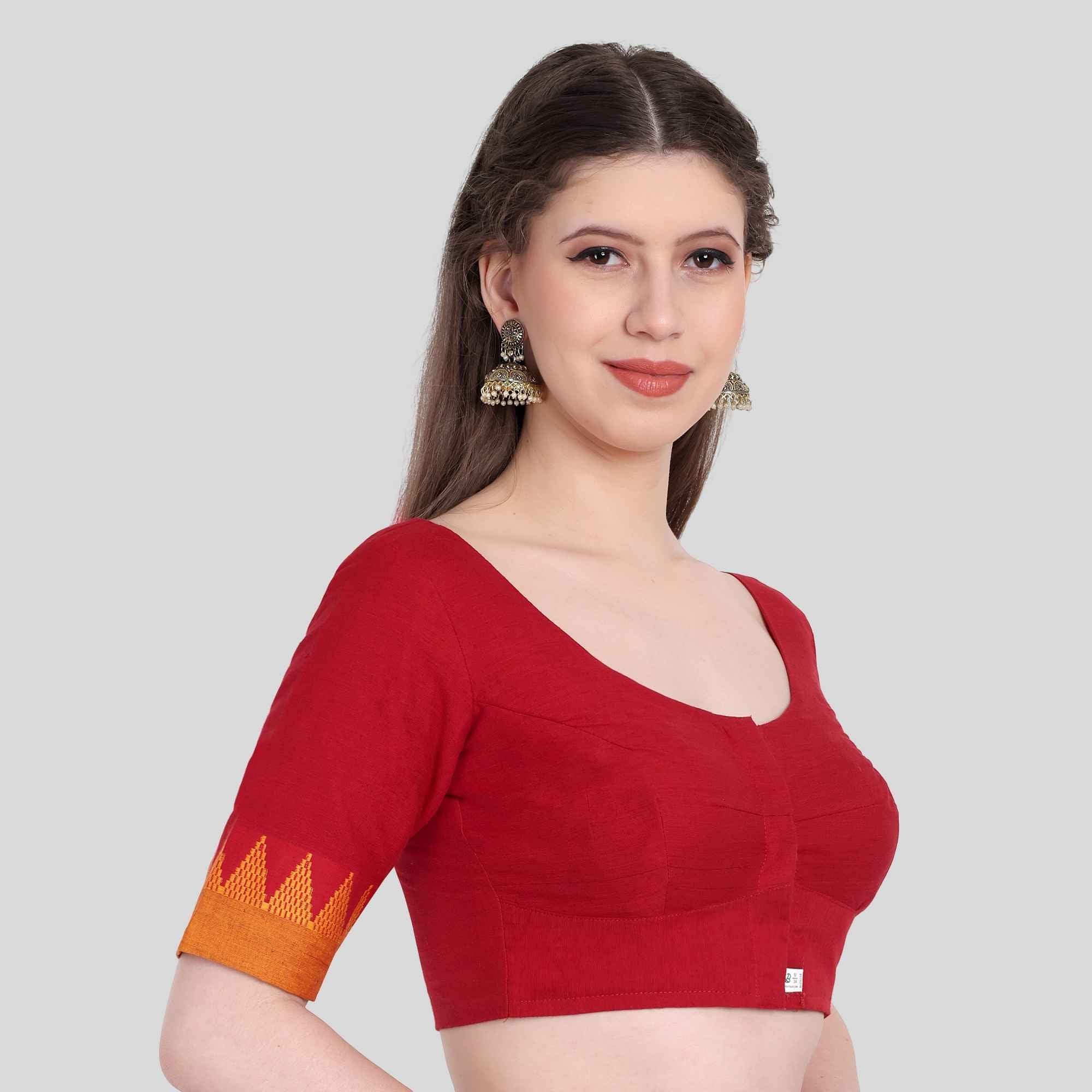 Temple border design red 