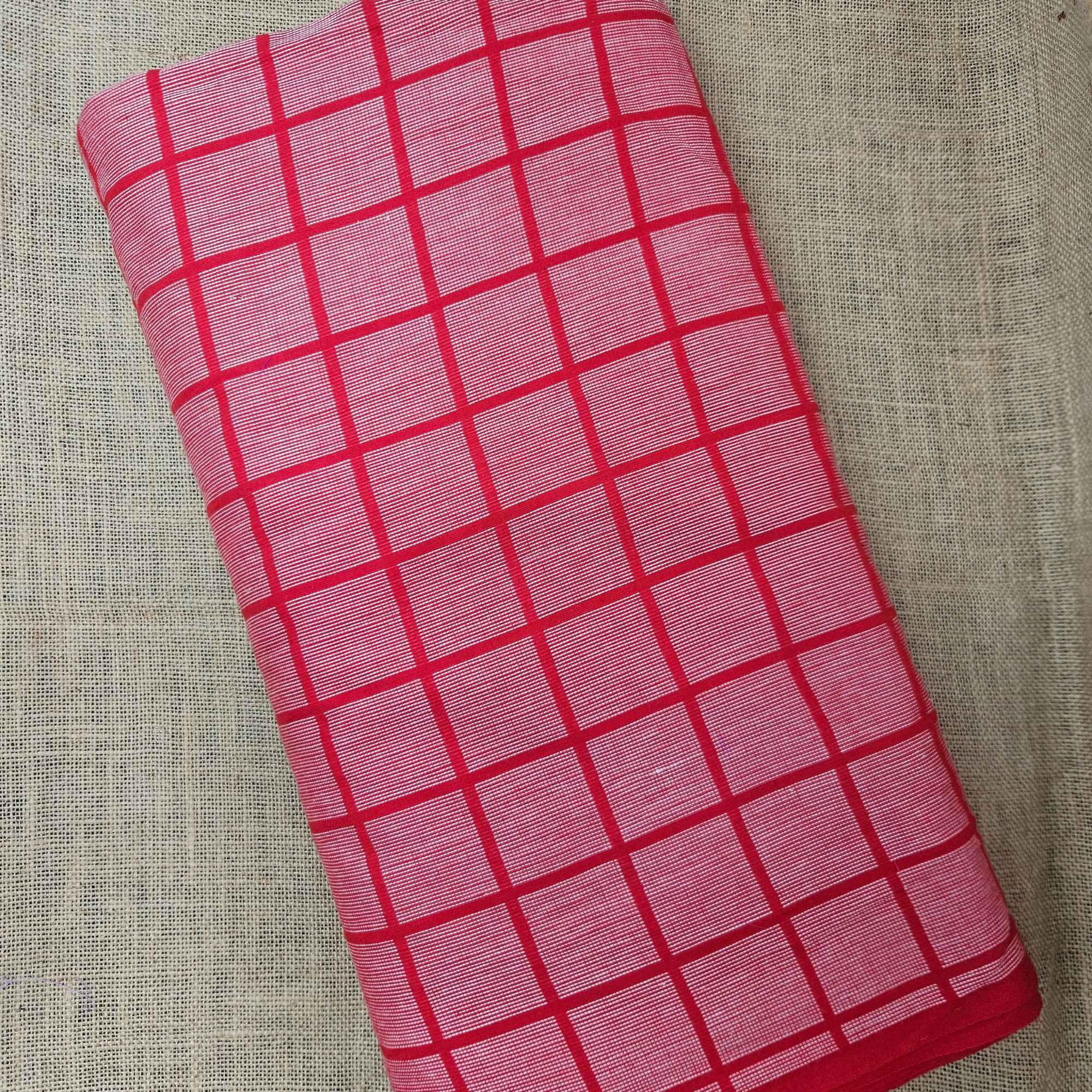 JISB Big Checks Pure Cotton Fabric