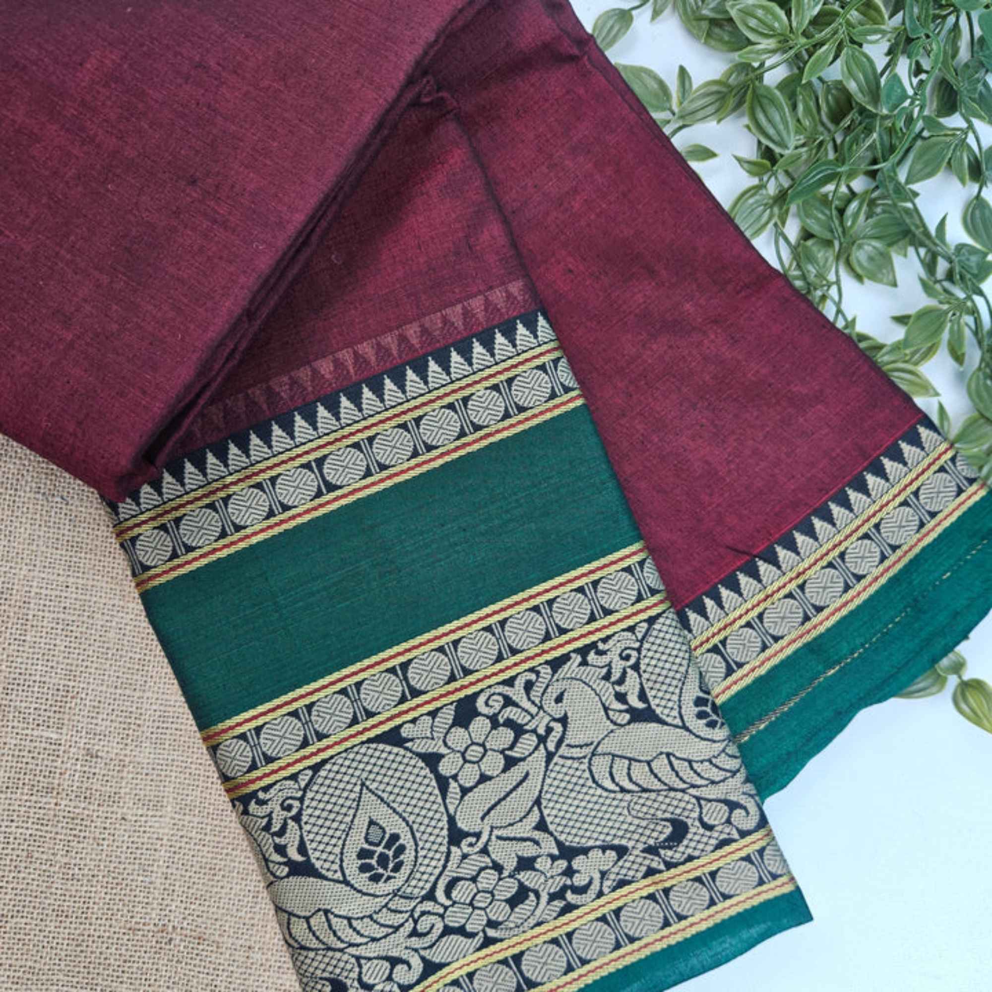 JISB Narayanpet Big Border Cotton Saree
