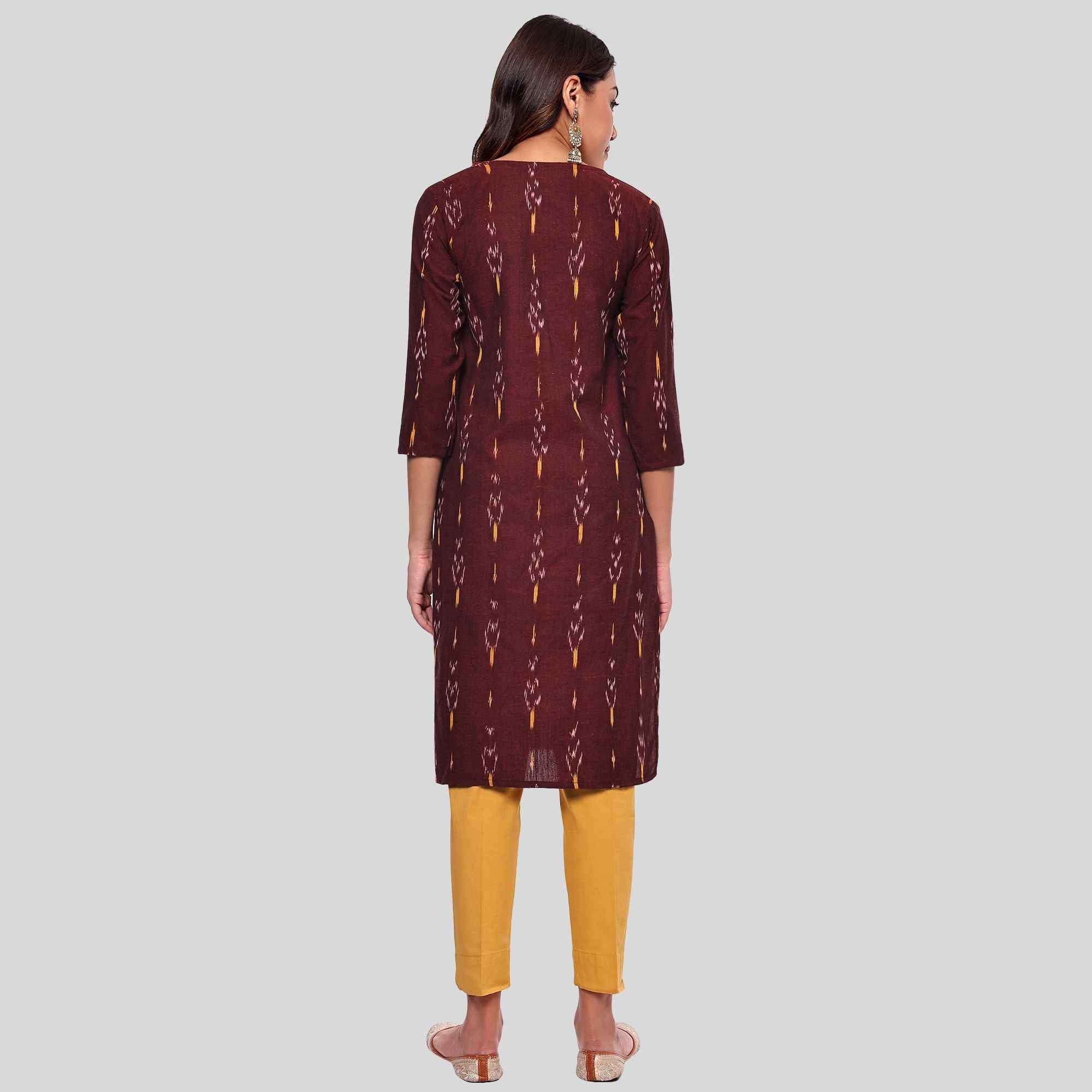 Ikkat Kurti Design