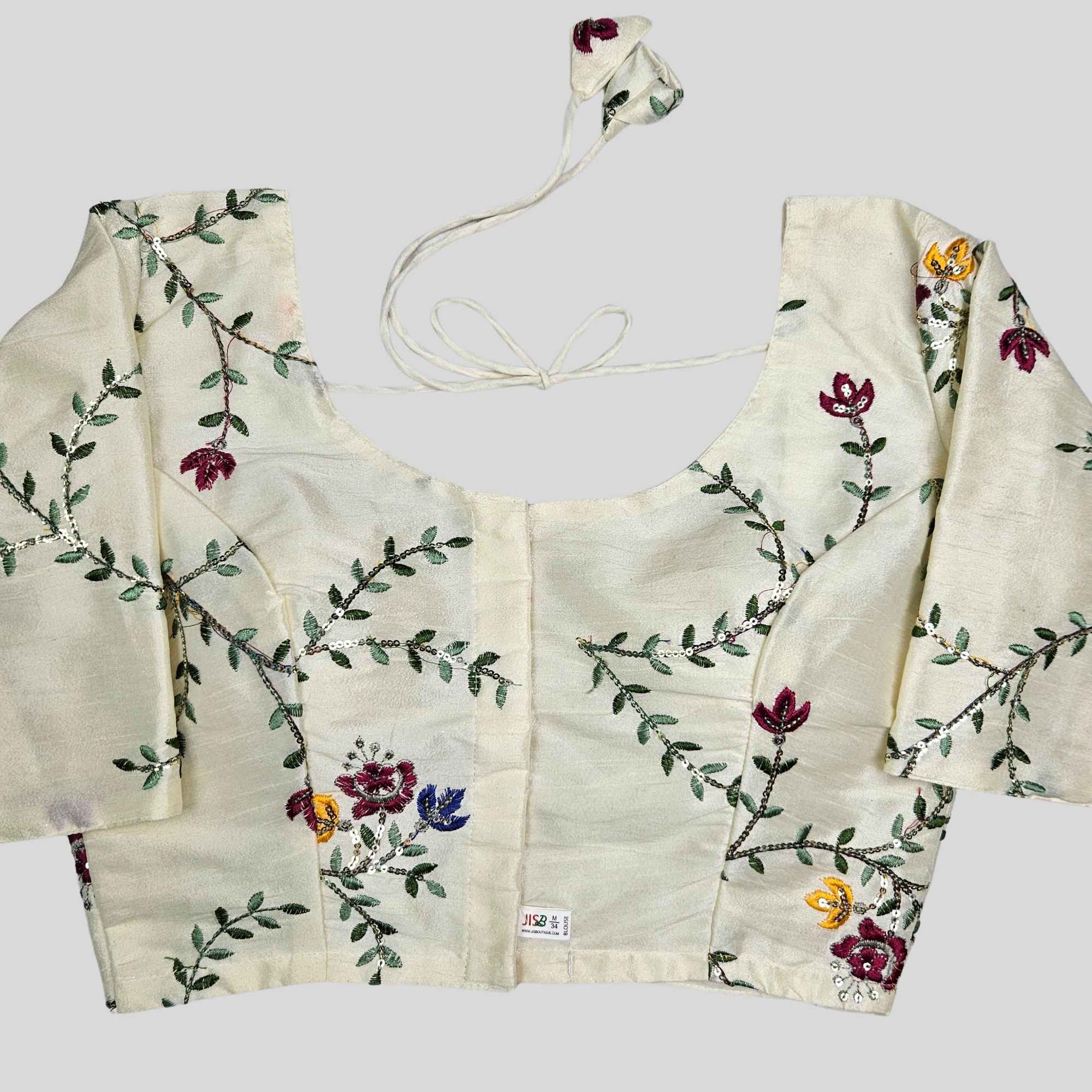 Raw Silk Embroidered Blouse