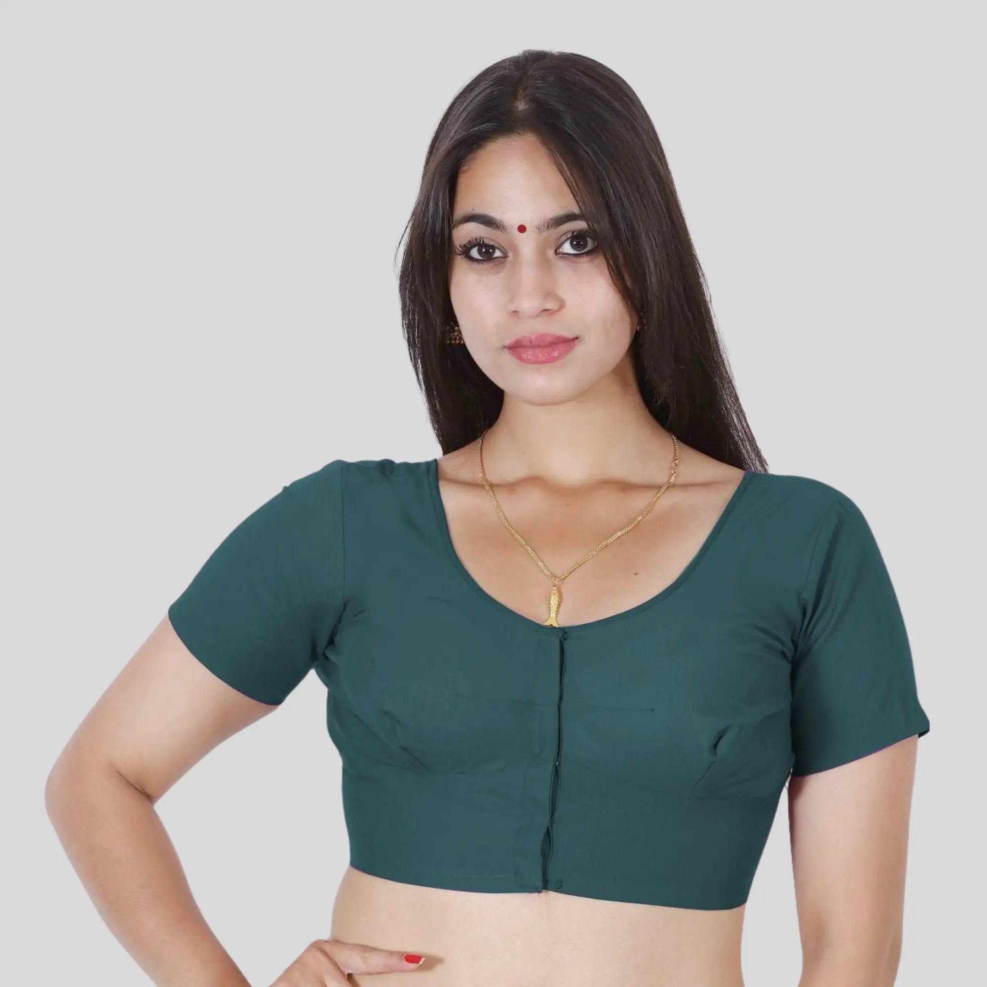 Mayil Green saree blouse