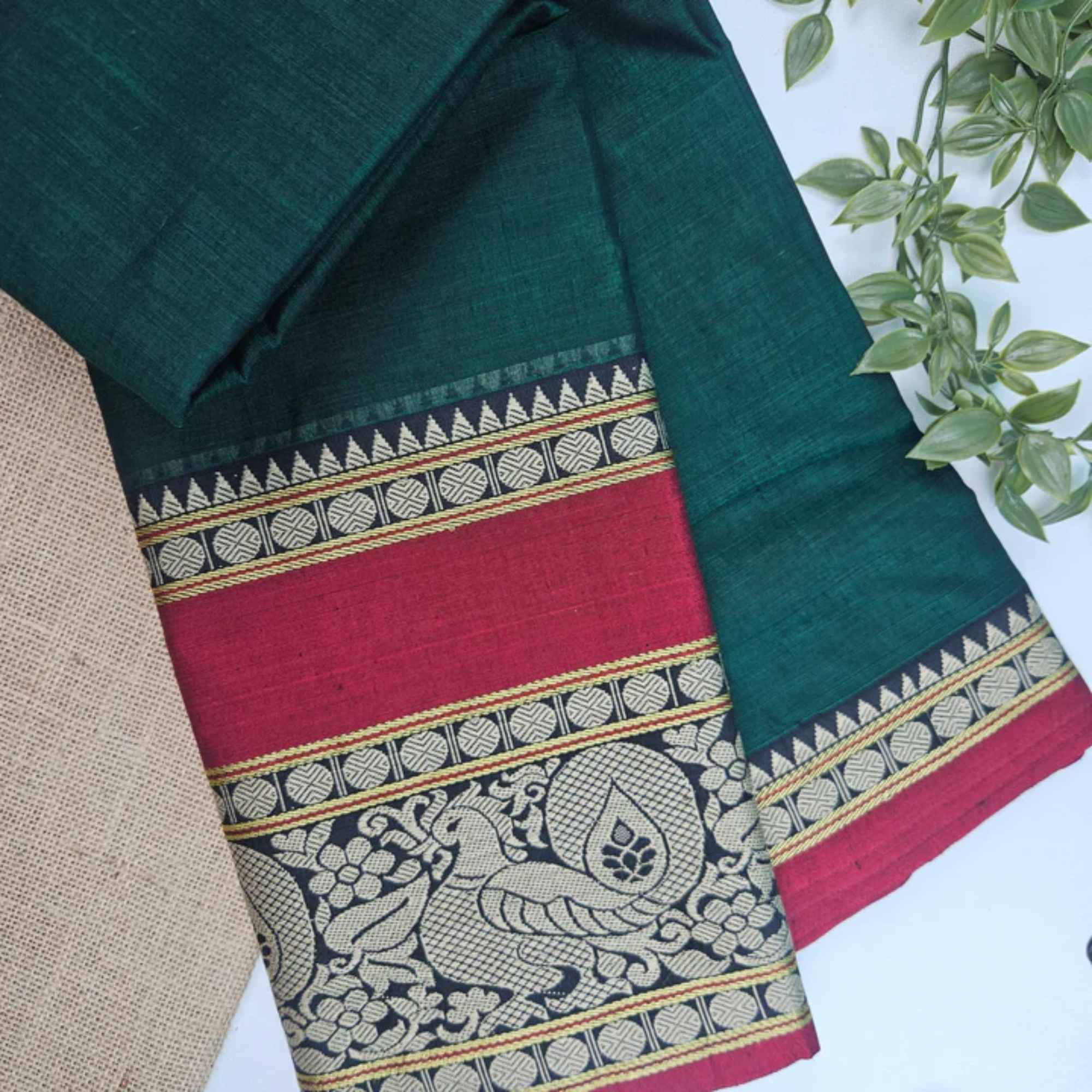 JISB Narayanpet Big Border Cotton Saree