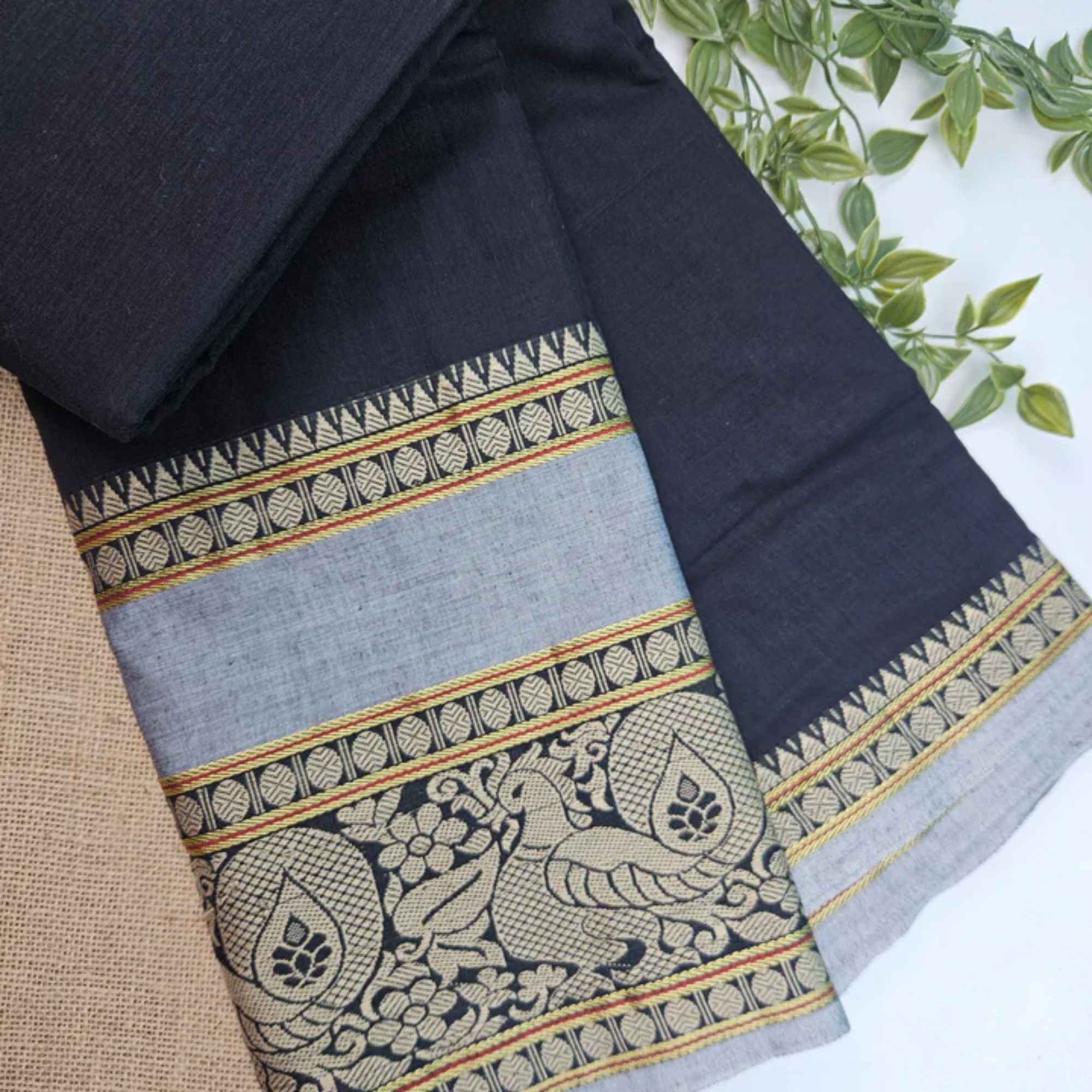 JISB Narayanpet Big Border Cotton Saree